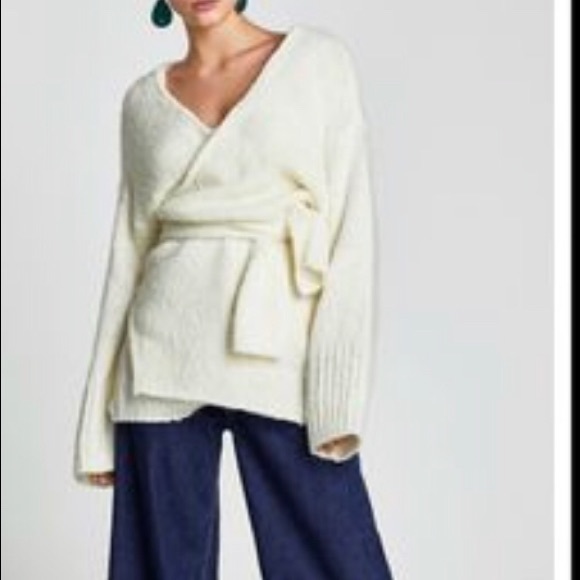 zara wrap sweater